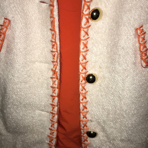 Sail to Sable orange wool blend embroidery coat - Picture 5 of 5